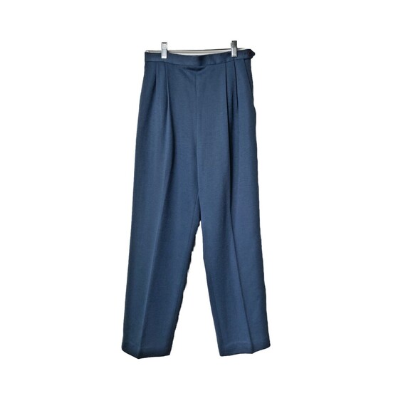 Brownstone Studio Petite Dress Pants Women Size 10 Blue Acrylic Nylon Pull-On - Picture 1 of 14